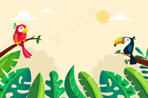 卡通丛林背景