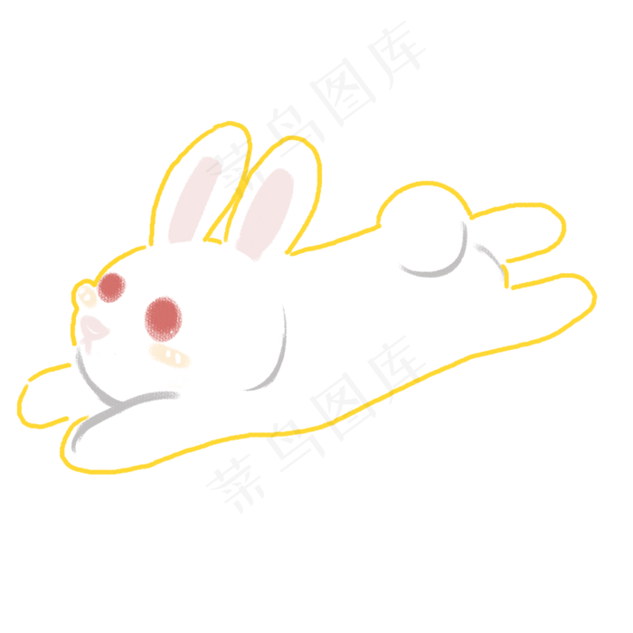  兔子动物 (2000X2000(DPI:300))psd模版下载
