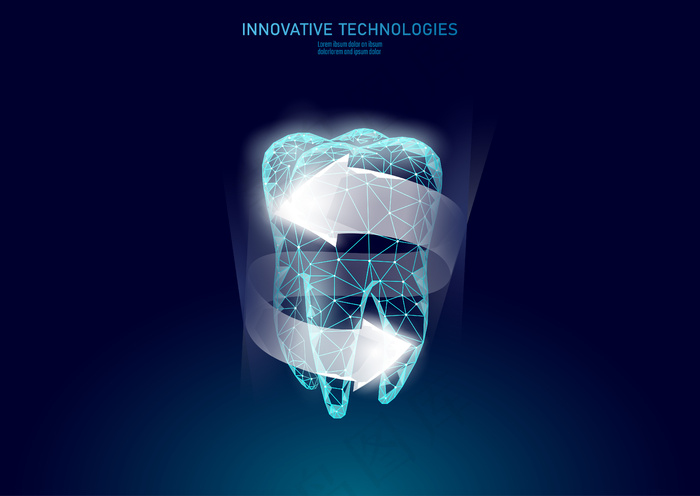 低倍牙齿保护医疗理念。