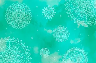 曼荼罗水彩的单色背景