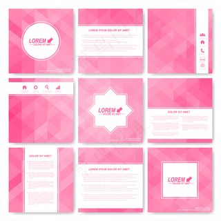 背景与粉红色三角形插图