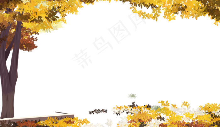 秋天景色大树