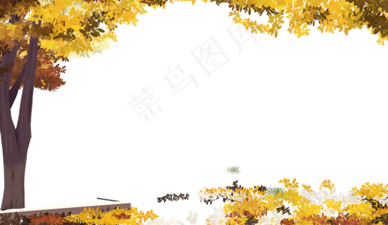 秋天景色大树