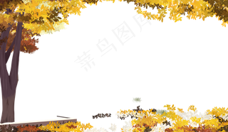 秋天景色大树