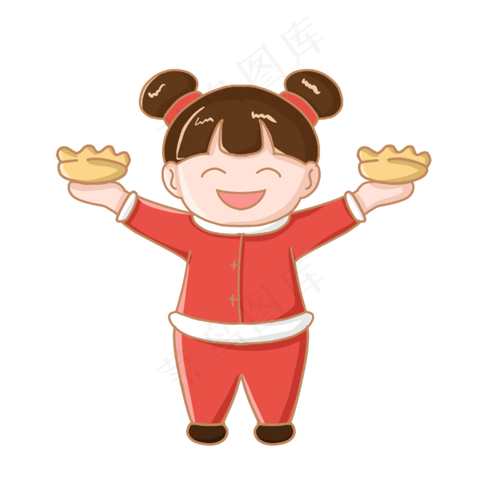 冬至吃饺子福娃