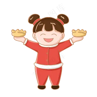 冬至吃饺子福娃