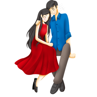 七夕节日时尚情侣约会元素设计