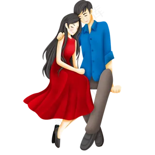 七夕节日时尚情侣约会元素设计