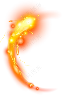 金色飞舞的烟花,免抠元素