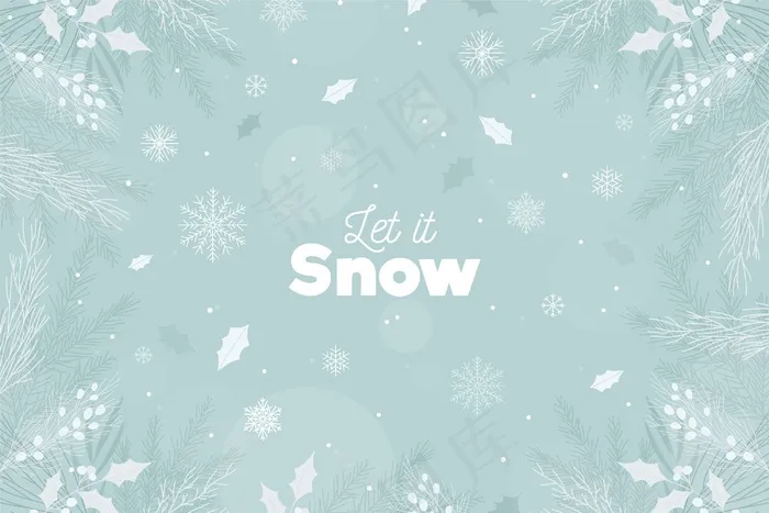 让它在冬天的背景上刻字eps,ai矢量模版下载