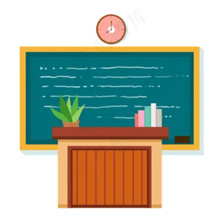 卡通教室黑板讲台下载