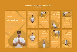 冥想概念模板故事