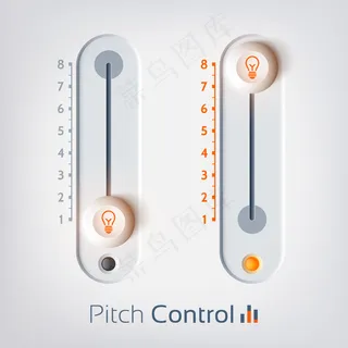 带有垂直滑块控件的用户界面模板