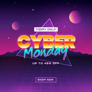 复古未来主义背景网络星期一