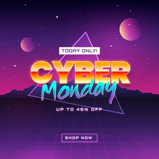 复古未来主义背景网络星期一