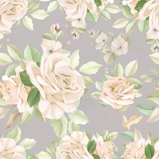 优雅的花朵无缝图案