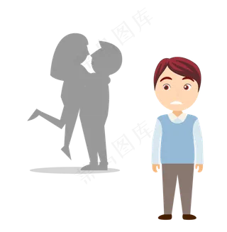 双十一男单身卡通人物