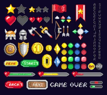 像素游戏艺术图标集 像素游戏艺术图标集