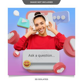 3d for social media模板