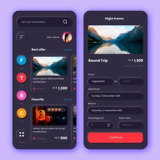 旅游预订应用程序