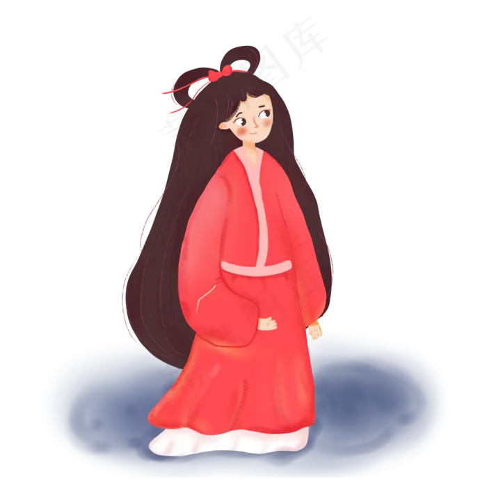 浪漫七夕节织女人物(2000X2000(DPI:132))psd模版下载