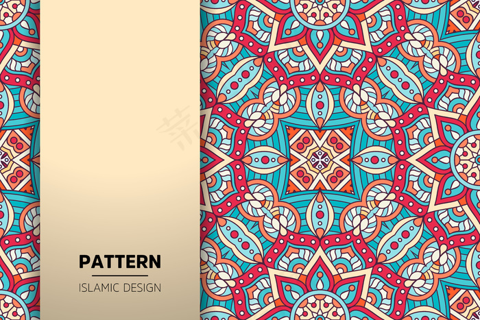 金色豪华装饰曼陀罗背景