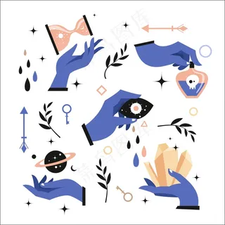 神秘的手和元素