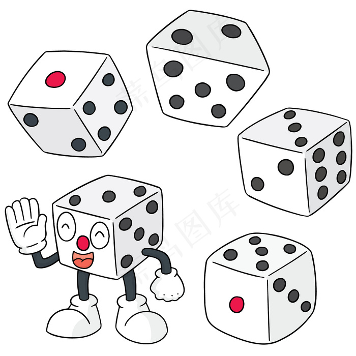 骰子向量集eps,ai矢量模版下载