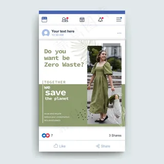 Facebook零浪费帖子模板