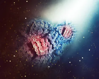 具有抽象病毒细胞的医学背景