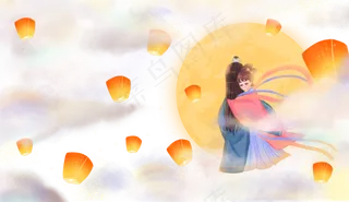 牛郎织女相会孔明灯