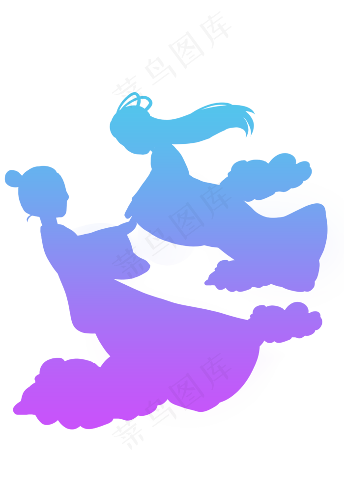 牛郎织女免扣png图片(2480X3508(DPI:300))psd模版下载