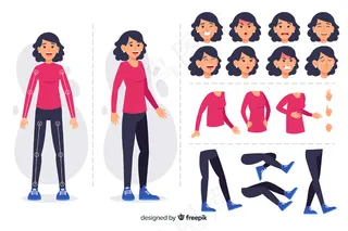 运动设计中的卡通人物