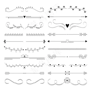 手绘装饰分隔器系列