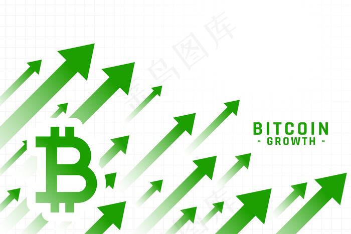 比特币价格上涨增长图eps,ai矢量模版下载
