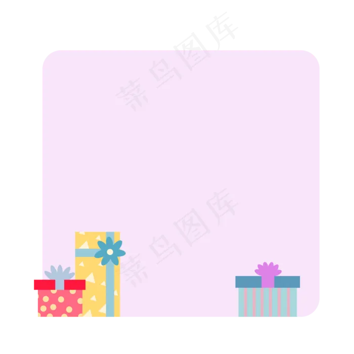 七夕礼物盒边框(2000X2000(DPI:300))psd模版下载