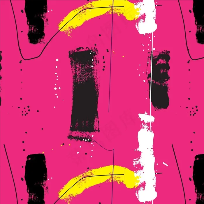 抽象笔画图案eps,ai矢量模版下载