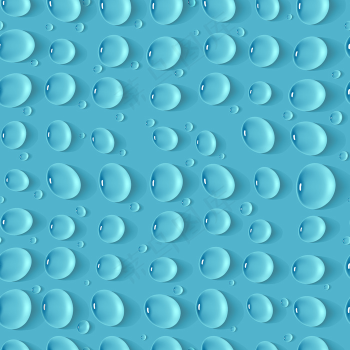 无缝现实模式与蓝色背景上的下降。背景、包装、封面模板。插图。