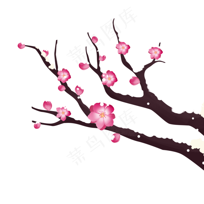 冬天植物梅花雪(2048X2048(DPI:300))psd模版下载