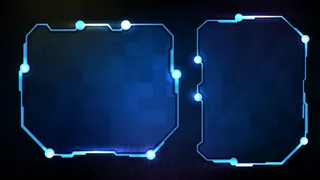 抽象蓝色发光科幻框架hud