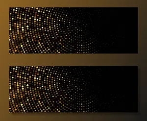奢华闪亮金色旗帜banner