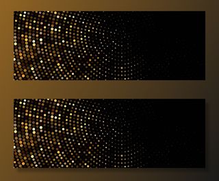 奢华闪亮金色旗帜banner