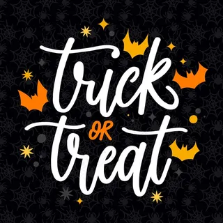 不给糖就捣蛋的刻字