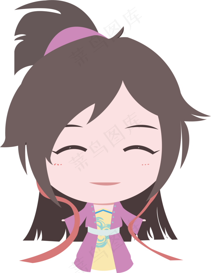七夕中秋仙女传统节日卡通Q版矢(2000X2758(DPI:300))ai矢量模版下载