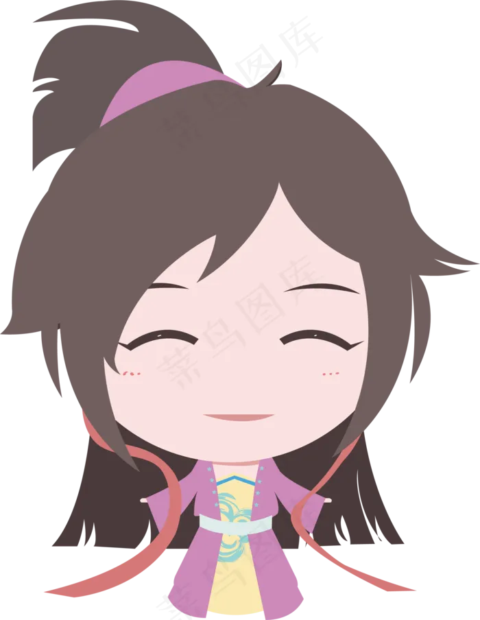 七夕中秋仙女传统节日卡通Q版矢(2000X2758(DPI:300))ai矢量模版下载
