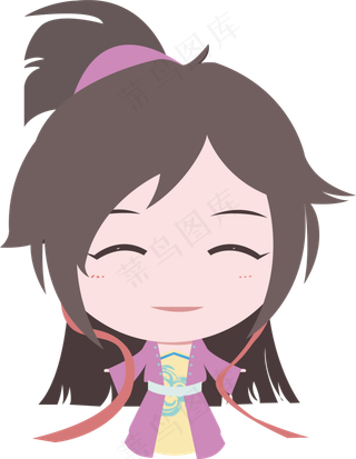 七夕中秋仙女传统节日卡通Q版矢