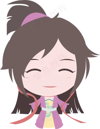 七夕中秋仙女传统节日卡通Q版矢