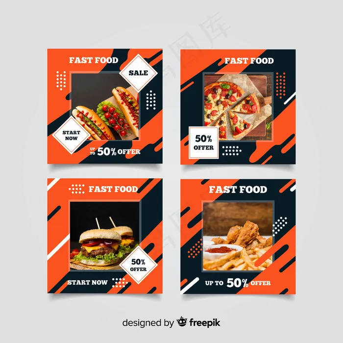 带照片的烹饪模板集eps,ai矢量模版下载