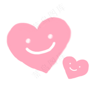 微笑爱心卡通胡搜会素材免费下载
