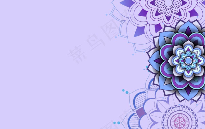 曼荼罗图案背景模板设计eps,ai矢量模版下载